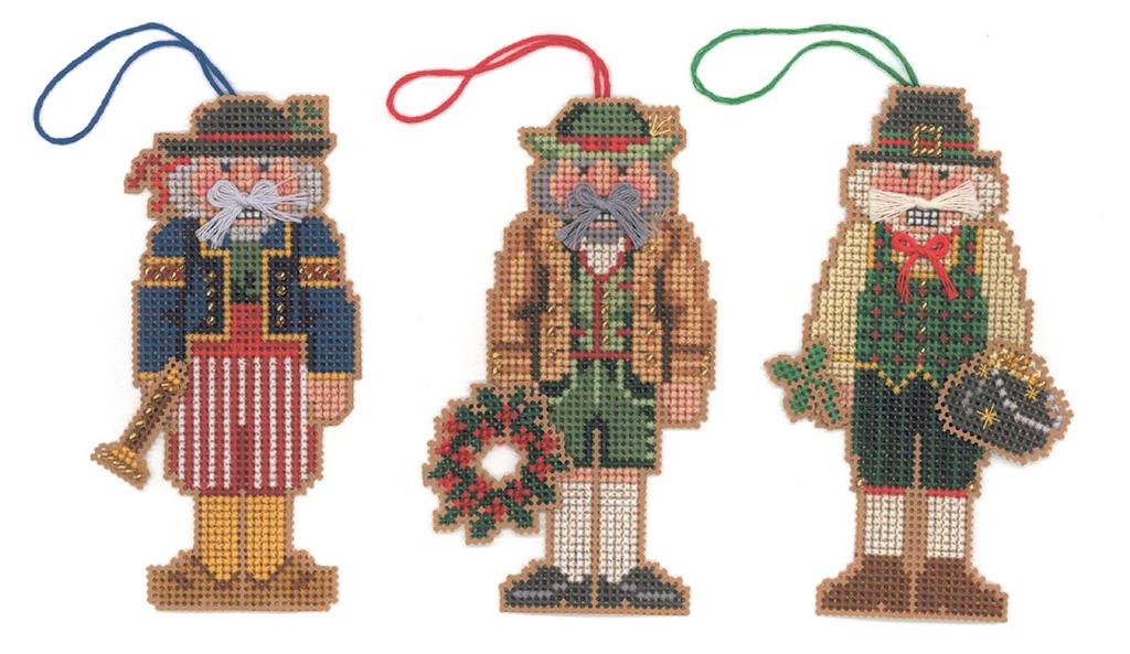 Design Works Crafts Kreuzstich-Ornamente-Set – 6 Stück, 7,6 X 10,2 Cm, Mit Leinwand, Garn & Nadel