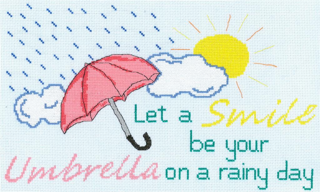 Cross stitch bookmark kit Rainy Day