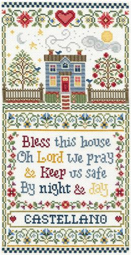 Bless This House Sampler | Cross Stitch Design at Imaginating